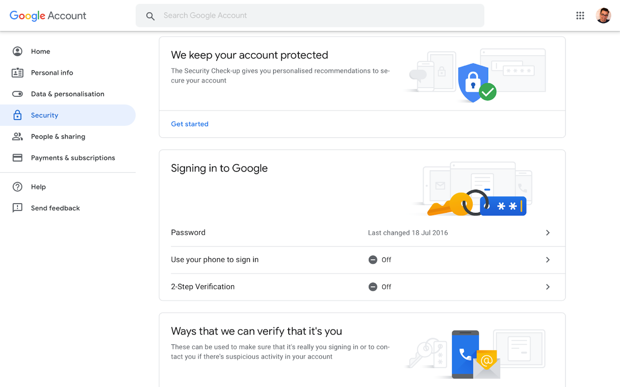 كيفية إدارة إعدادات الخصوصية والأمان في Google و Gmail 2